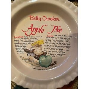 Betty Crocker 11" Ceramic Apple Pie Baking Recipe Dish Pan
